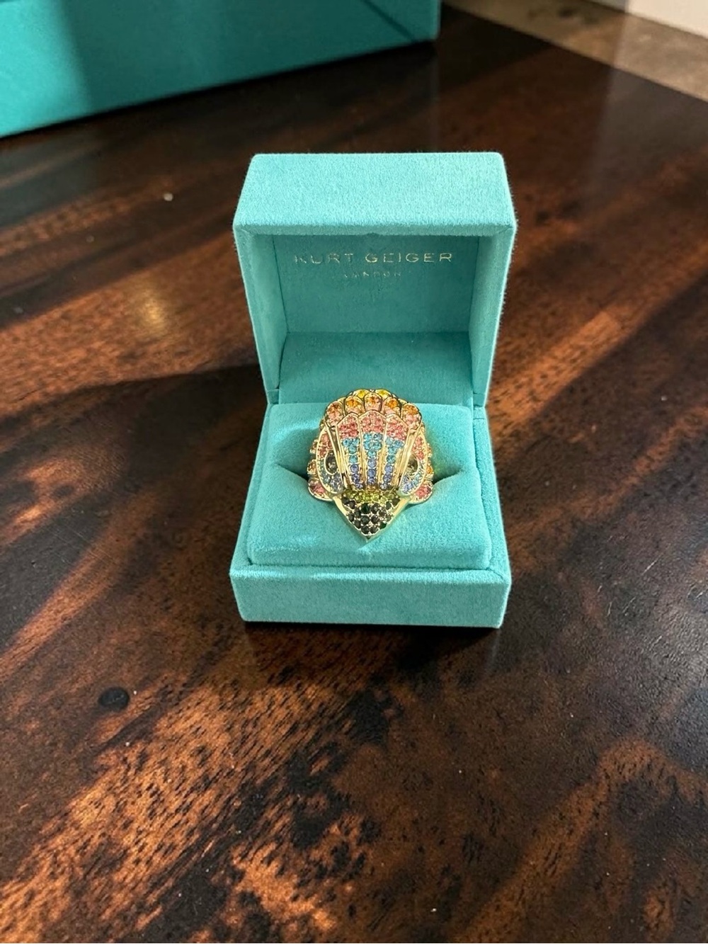 Kurt Geiger Rainbow Crystal Eagle Ring